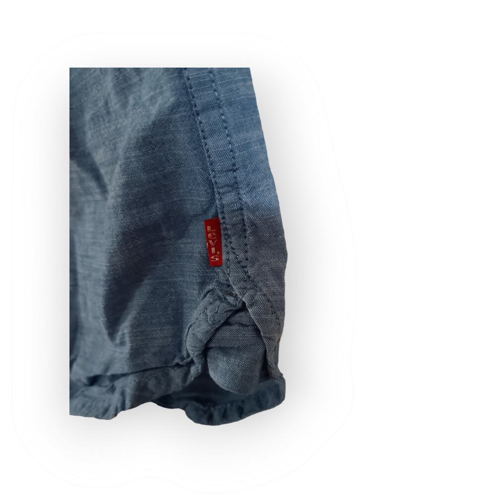 Levi's Chambray Button Front Short Sleeved Work S… - image 2